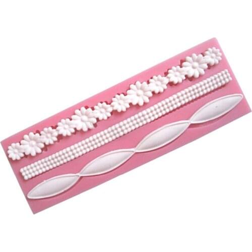 1PC Lace Cake Mould Foodgrade 3D Silicone Cake Mold Cake Decoration Fondant Silicone Soap Moldes Decorate Cake Mold JU0092