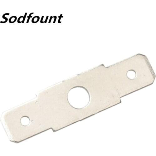 100pcs 6.3 double-headed insert PCB circuit board soldering piece capacitor motor motor insert double-headed hole terminal