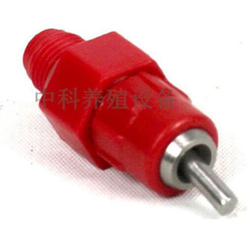 100pcs/lot Red Chicken Water Nipple Drinker Poultry Nipple Feeder Screw Drinker