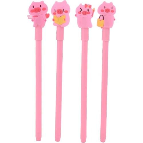 30 Pcs Creative Stationery Pink Pig Gel Pen Student Cartoon Learning Stationery Writing Gel Pen Wholesale