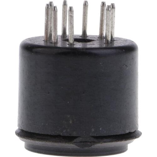 9-Pin Tube Socket 12AX7 Audio Tube Amplifier Vacuum Tube Socket Black