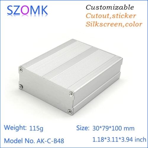 10 pcs, 30*79*100mm anodizing power supply pcb enclosure aluminum switch box digital amplifier aluminum extrusion control box