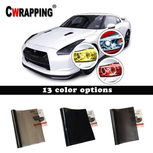 40x150cm Car Headlight Taillight Smoke Fog Light Translucent Tint Film Vinyl Wrap Wateproof Protective Lamp Sticker Multicolors