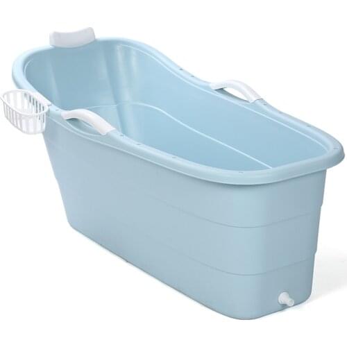 Adult Bath Barrel Household Adult Bath Barrel Super large Plastic Bath Barrel Thickened Sitting Bath foldable bathtub adult