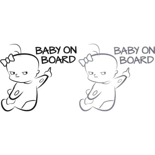 Baby On Board Car Sticker Warning Sticker Car Styling Cartoon Stickers Car Window Body Sticker Decal Car Accessories