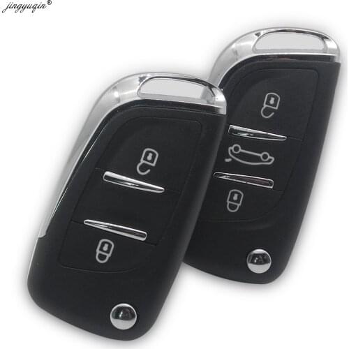 Jingyuqin 5pcs/lot HU83/VA2 Blade For CITROEN C2 C3 C4 C5 C6 Picasso XSARA GRAND Modified 3Button Flip Remote Car Key Shell Case
