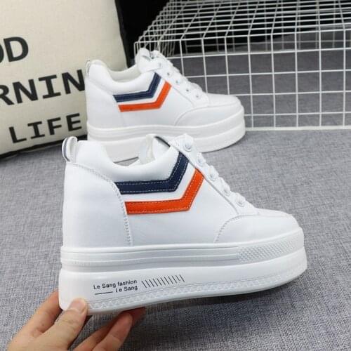 Autumn White Sneakers Shoes Woman Ladies Casual Shoes Hidden Wedge Heels Womens Wedges Platform Sneakers Shoes for Women
