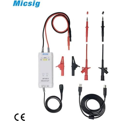 Micsig Oscilloscope 1300V 100MHz High Voltage Differential Probe Kit 3.5ns Rise Time 50X/500X Attenuation Rate DP10013 Dropship