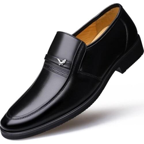Mens Office Shoes Leather Venting Hole Loafers Men Suit Shoes Formal Shoes Men Classic Mens Dress Boots Sepatu Slip On Pria Bona
