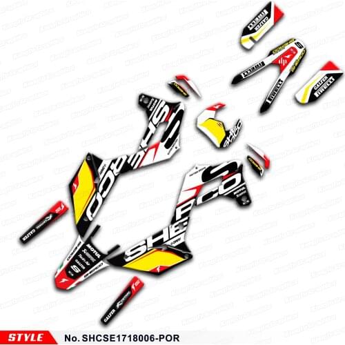 Aftermarket Custom Sticker Kit for Sherco Enduro SE-R SEF-R FSE SC SCF 2017 2018 2019 2020 2021, Style No.SHCSE1718006-POR