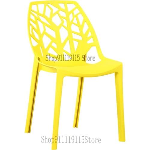 Nordic Color Plastic Chair Back Chair Household Adult Plastic Chair Fashion Leisure Chair Ins Net Red Negotiation Dining Chair
