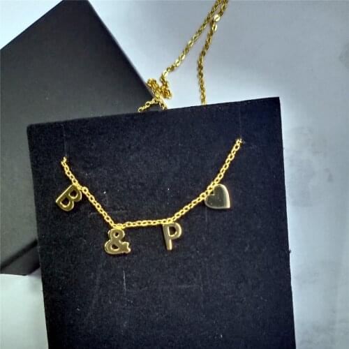 Custom Name Necklaces for Women Gold Chain Undefined Necklaces Personalized Necklace with Names Initial A-Z Letters Joy Gifts