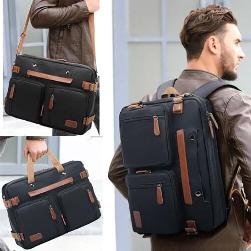Women Men Laptop Briefcase Backpack Business Organizer School Handbag Multi-pocket Large Ipad Tote Computer Travel Storage Bag