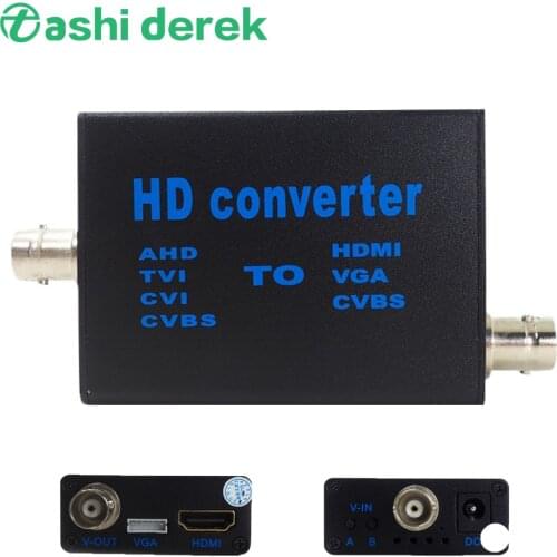 Video Converter 4in1 HD Video Signal TVI AHD CVI CVBS To HDMI VGA CVBS Convertor AHD To HDMI Signal AHD41 5v-20v Convertor