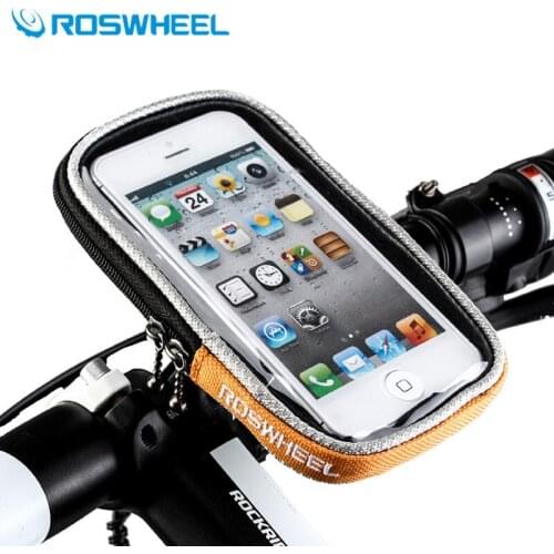 Roswheel Bicycle Bag Touchscreen Bike Phone Case 4.8'' 5.5'' Handlebar Bag Basket Cycling Front Frame Bag Bike Accessories