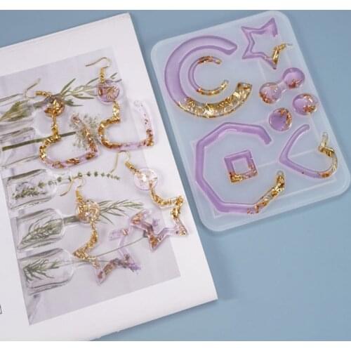 Earrings Pendants Casting Silicone Mould Crystal Epoxy Resin Mold DIY Crafts Jewelry Ear Drop Dangle Making Tools