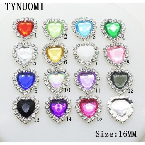 TYNUOMI Direct Sales Acrylic Button 10pcs / lot16MM Craft Decoration Accessories DIY Wedding Embellishment Buckle