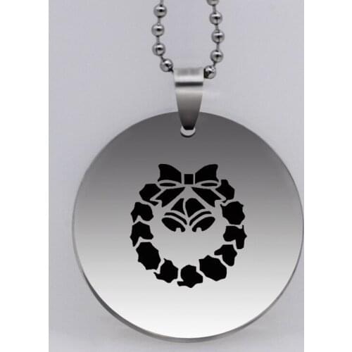 Ufine Christmas gift for dad jewelry glass mustache best father pendant army card stainless steel custom necklace N4609