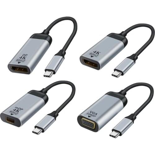 High Speed Sturdy Aluminum HDMI-compatible Adapter Type C To 4k Digital AV Adapter Compatible for MacBook