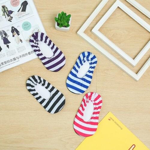 YEAMOLLY Summer Women Stripe Cotton Colorful Sock Slippers Kids Dispensing Non-Slip Soft Indoor Floor Socks Fashion Men Stocking