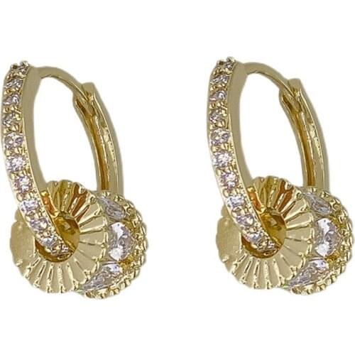 POTCET Korea 2021 Fashion Trend Womens Gold Irregular Earrings Retro Geometric Trend Earrings 2021 Womens Jewels Free Shipping