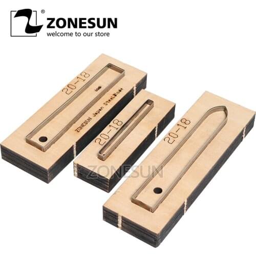 ZONESUN 20-18 Customized leather cutting die Leather DIY Craft supply watchband strap Wooden Template punch cut steel rule die