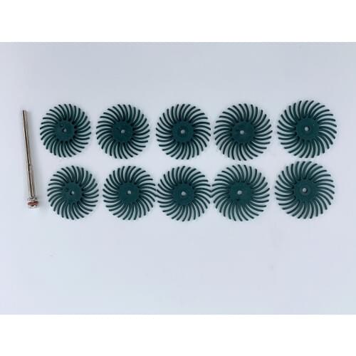 10Pcs with 2.35mm shank 1inch Radial Bristle Disc Abrasive Brush For Jewelry Metal Polishing Rotary Tool Accessories