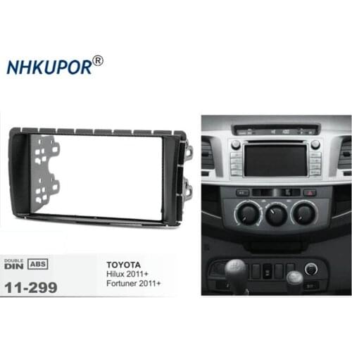 11-299 Car CD DVD Radio Fascia for TOYOTA Hilux 2011-2015/Fortuner 2011+ Stereo Fascia Dash CD Trim Installation Frame Kit