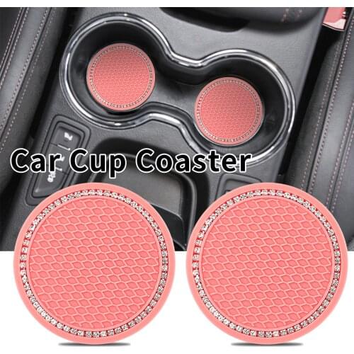 2pcs Car Coaster Drinks Water Cup Bottle Holder Anti-Slip Pad Mat Silica Gel For Car Interior Decoration Car Styling Accessories