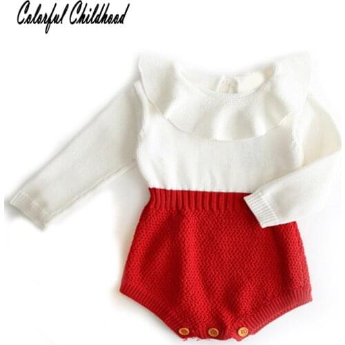 2017 Spring Autumn Cute Princess Baby Romper Newborn Baby Clothes Kids Girls Boys Long Sleeve Jumpsuit Infant Knitted Rompers