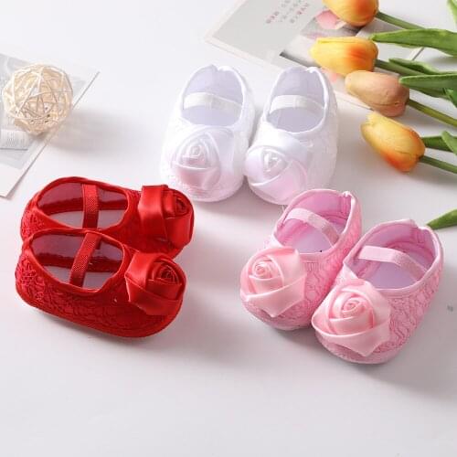 2021 New Product Children Casual Shoes Princess Shoes Rose Flower Design Baby Toddler Shoes For Girls