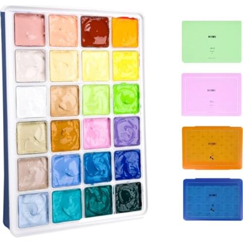 24colors30ml Jelly Color Paint Set Painting Paint Portable Sketching Art Supplies Gouache Paint Student Beginners