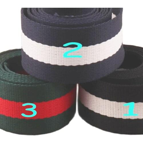 3 YARDS Striped Webbing 38mm Ribbon Bag Purse Straps Belts webbing leash supplies webbing buckle 1 1/2"