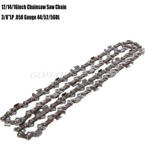 12inch/14inch/16inch Metal Chainsaw Saw Chain Blade 3/8''LP .050 Gauge 44/52/56DL Pole Wood Cutting Drop Shipping