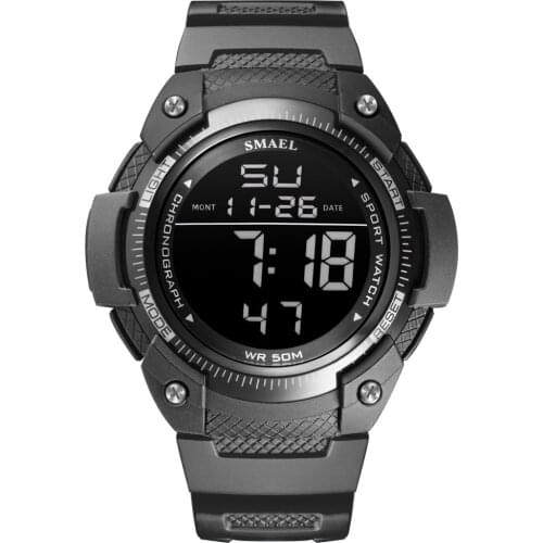 SMAEL Fashion Outdoor Sport Watch Men Multifunction Watches Alarm Clock Chrono 5Bar Waterproof Digital Watch reloj hombre 1335