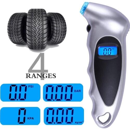 Digital Tire Pressure Gauge Backlit Lcd Handheld Multifunctional Tire Pressure Gauge For Cars Trucks Bicycles