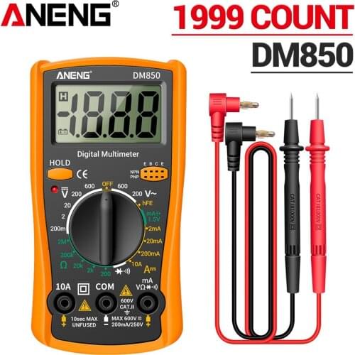ANENG DM850 Eletric Multimetro Digital Professional 1999 Count Multimeter Tester Current Voltmeter Ammeter electrician tool