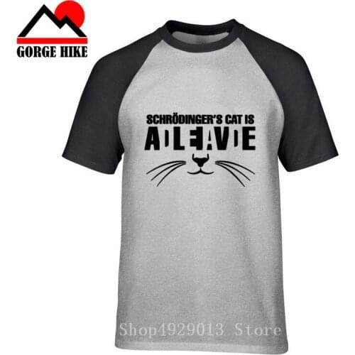 SCHRÖDINGER´S CAT IS ALIVE DEAD I Flerken T-SHIRT - The Big Schroedinger TV Bang Theory hip hop funny tee shirts Strange Things