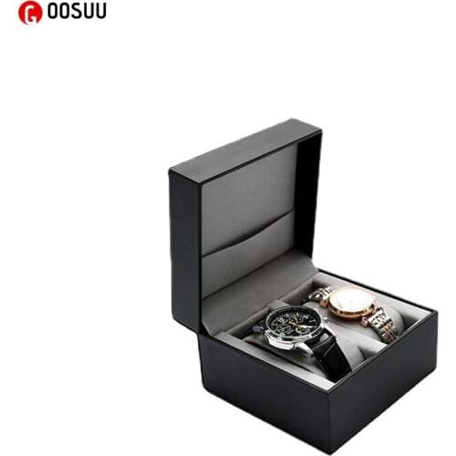 Leather Watch Box Cases Pillow Straight Corner watch boxes storage organizer box Gift box for Men Watch boxes for Apple iWatch