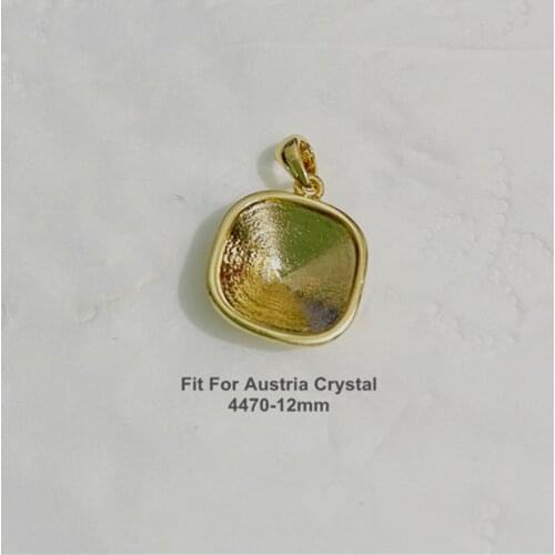 Ms Betti 4470 12mm 4775 Evil Eye 4320 10x14mm Crystal Pendant Settings For DIY Earrings Fittings Findings Jewelry Accessories