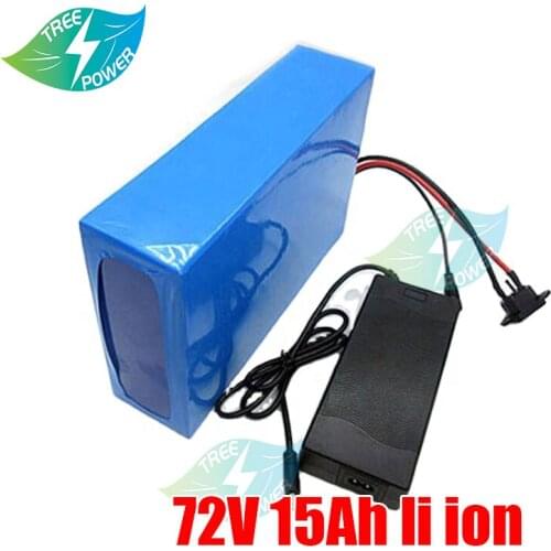 72v lithium battery 72v 15Ah li ion electric battery 30A BMS 20S 72V for 2000w electric scooter kit bike bicycle + Charger