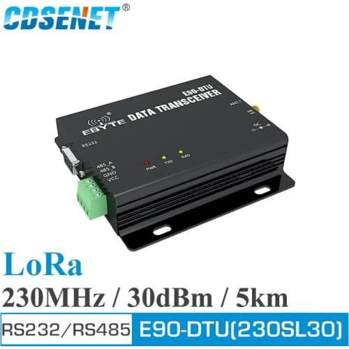 LoRa Modbus Transceiver and Receiver 30dBm RS232 RS485 230MHz LBT RSSI Wireless RF Transceiver E90-DTU(230SL30)