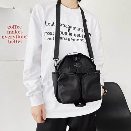 Fashion Men Shoulder Bag Multi-Function Handbag Unisex Waterproof Messenger Bag Streetwear Chest Pouch Travel Crossbody Pouch