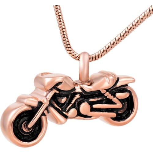 Fashion Motorcycle Cremation Pendant For Ashes Memorial Stainless Steel Necklace Ashes Holder Urn Keepsake Jewelry for Men Women