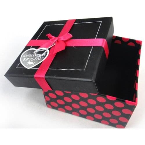 Free shipping New arrival square10*10cm jewelry bracelet bangle or bangle set box fuchsia ribbon bowknot,holiday gift box