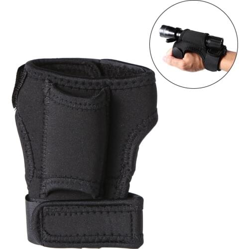 Trustfire Outdoor Torch Flashlight Holder Soft Neoprene Hand Arm Mount Wrist Strap Glove Hand Free lantern bike light