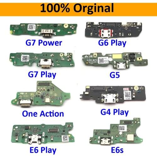 Original USB Chargin Dock Port Connector Flex Cable For Moto E4 E6 G4 G5 G6 G7 Play G7 Power One Vision One Action Charge Board