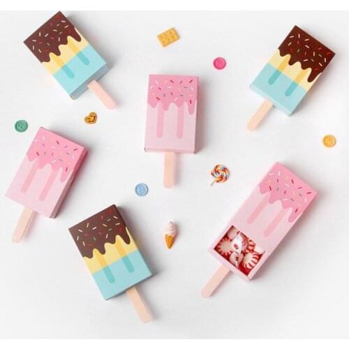 Ice cream shape gift boxes,gift boxes,kids party,favor box,candy box 30pcs/lot