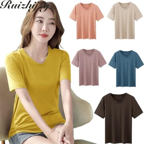 Ruizhijzg Women's Plain T-shirts
