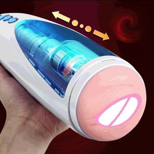 Sex Toys for Men with Strong Sucker Male Masturbation Cup Vagina Real Flesh Pussy Rotation anal pussy male sex toys